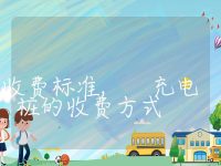 充电桩的收费标准, 充电桩的收费方式